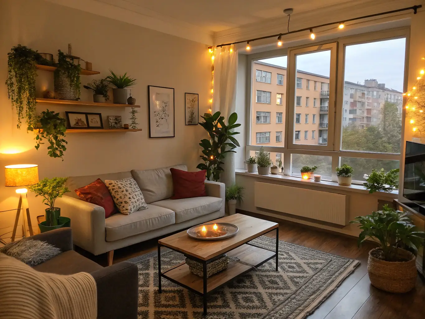 A stylish and well-designed ADU interior, emphasizing its potential as a source of passive income through rental.